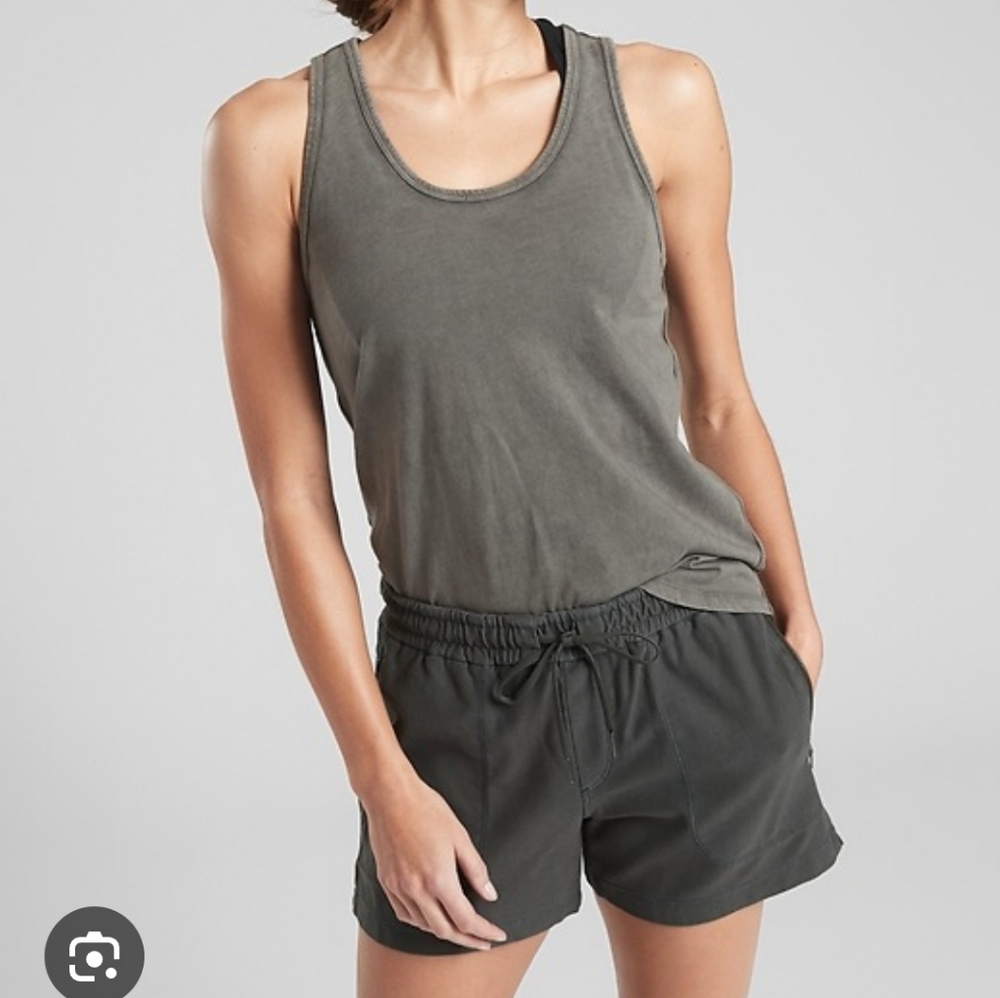 Athleta Women's Sage Green Tank Top Size XS Oversized 100% Cotto